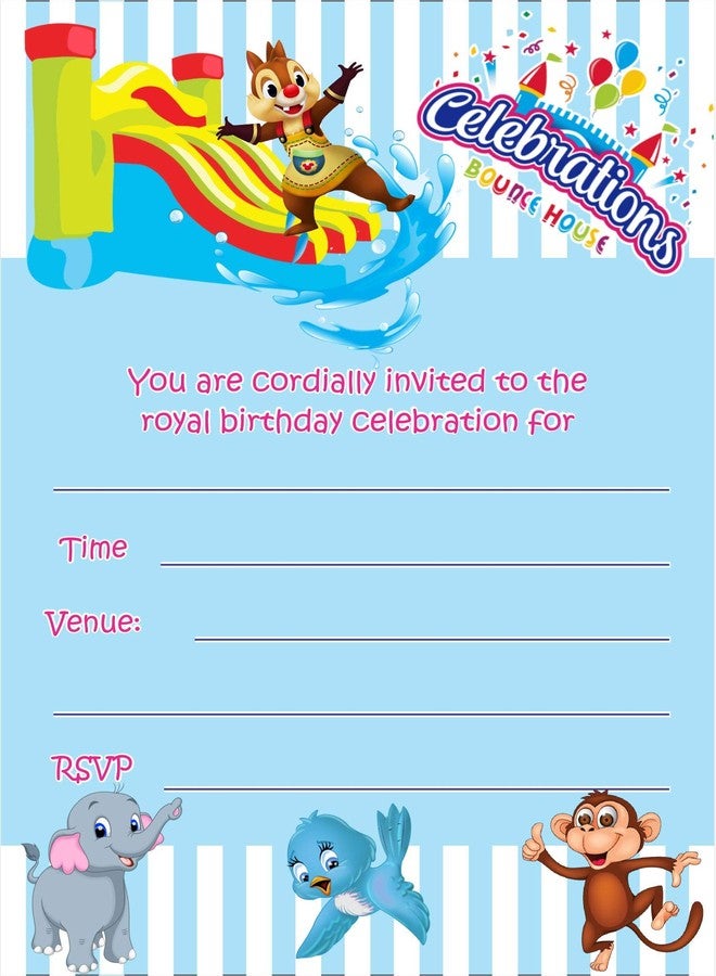 Askprints Birthday Metallic Card Invitations with Envelopes - Kids Birthday Party Invitations for Boys or Girls (25 Count) BIC-1016 - Image 1